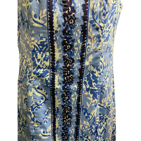 Lilly‎ Pulitzer Mila stretch Blue and White Sheath dress size 2 EUC - Picture 9 of 12